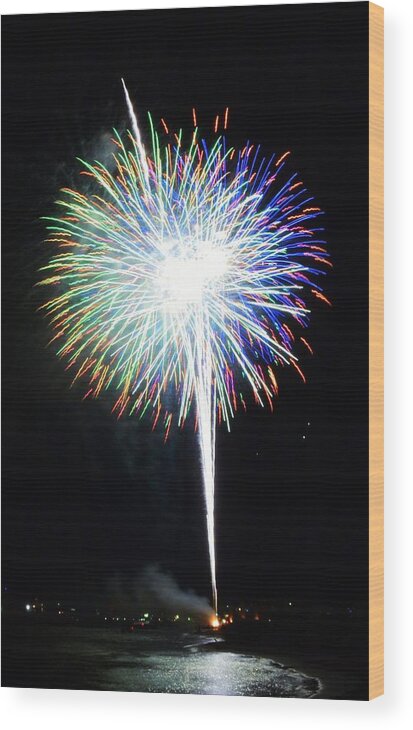 Fireworks Wood Print featuring the photograph Illuminate the Night by David Morefield