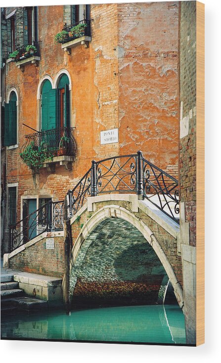 Venice Wood Print featuring the photograph Italy by Claude Taylor