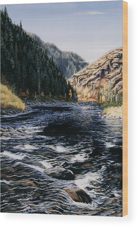 Kelly Creek Wood Print featuring the painting Kelly Creek by Kurt Jacobson