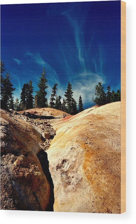 Rocks Wood Print featuring the photograph Lassen Volcanic National Park by Peter Mooyman