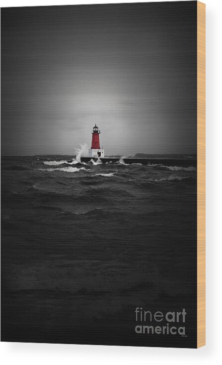America Wood Print featuring the photograph Lighthouse Glow by Ms Judi