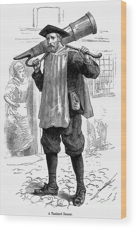 19th Century Wood Print featuring the photograph London: Tankard Bearer by Granger