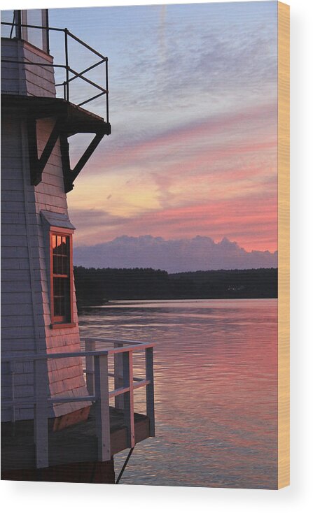 Landscape Wood Print featuring the photograph Loves Red Glow by Brenda Giasson