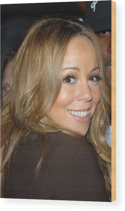 Mariah Carey Wood Print featuring the photograph Mariah Carey At Talk Show Appearance by Everett