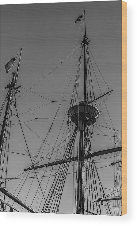 Masts Wood Print featuring the photograph Masts by Kate Hannon