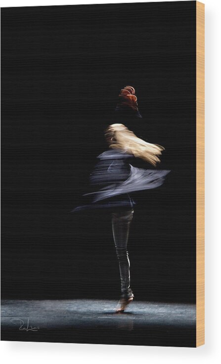 Dance Wood Print featuring the photograph Moved dance. by Raffaella Lunelli
