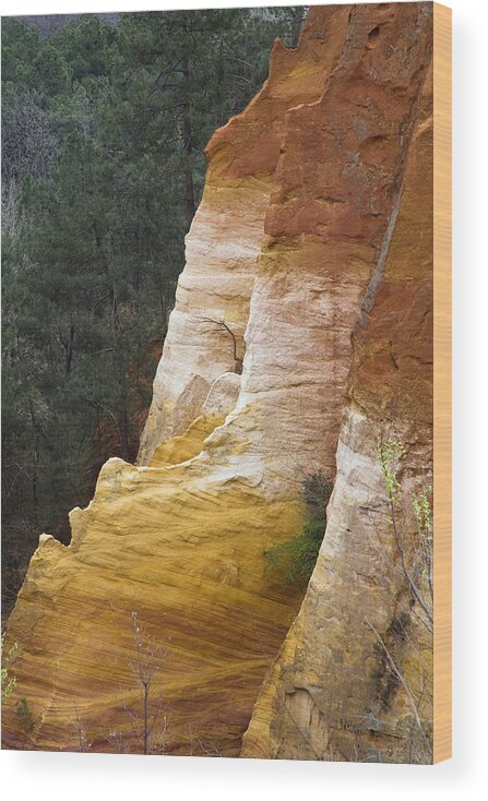 Mp Wood Print featuring the photograph Ochre Quarry Of Roussillon, Provence by Konrad Wothe