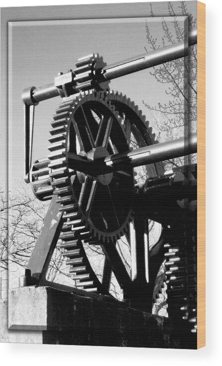 Gears Wood Print featuring the photograph Outer Workings by Greg Fortier