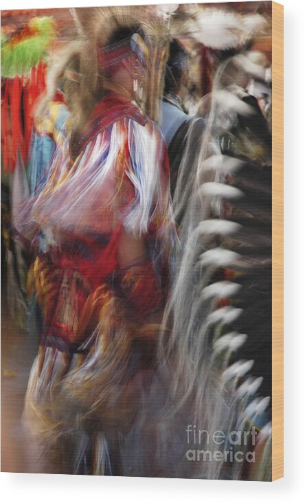 Pow Wow Wood Print featuring the photograph Pow Wow Dancer by Vivian Christopher