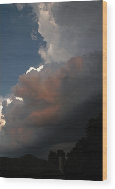 Usa Wood Print featuring the photograph Reflective Clouds by LeeAnn McLaneGoetz McLaneGoetzStudioLLCcom