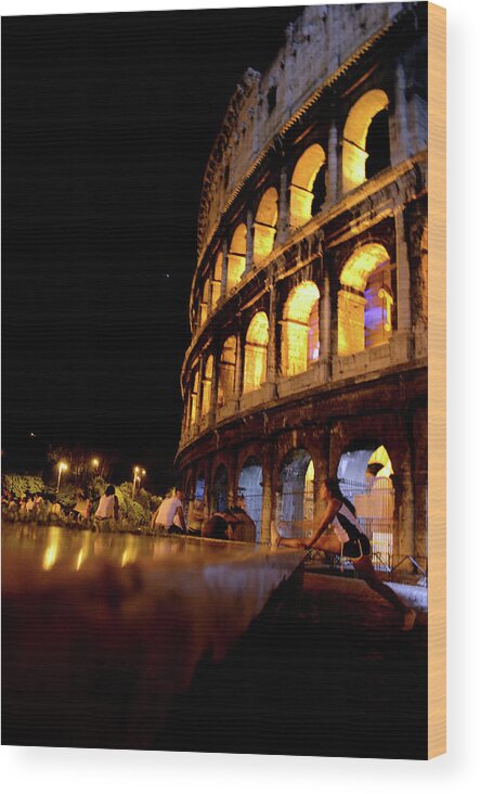 Rome Wood Print featuring the photograph Roman Workout by La Dolce Vita