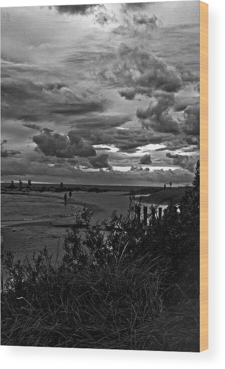 Ludington Michigan Wood Print featuring the photograph September clouds by Randall Cogle