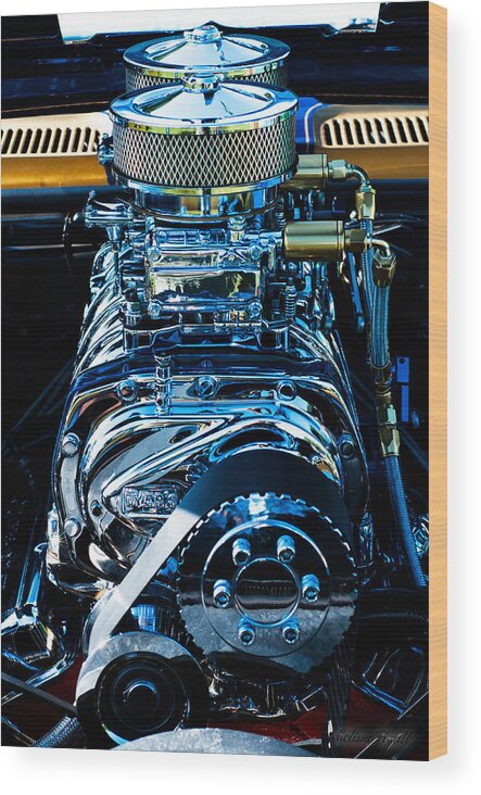 Chrome Wood Print featuring the photograph Start Your Engines by Melissa Lutes