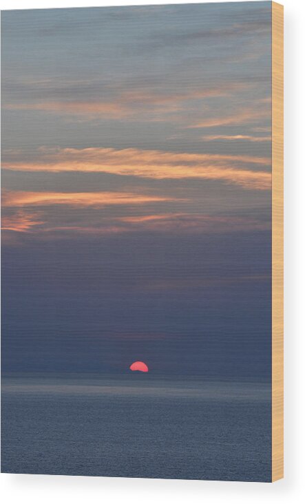 Sunset Wood Print featuring the photograph Sunset in Mykonos by Laura Melis