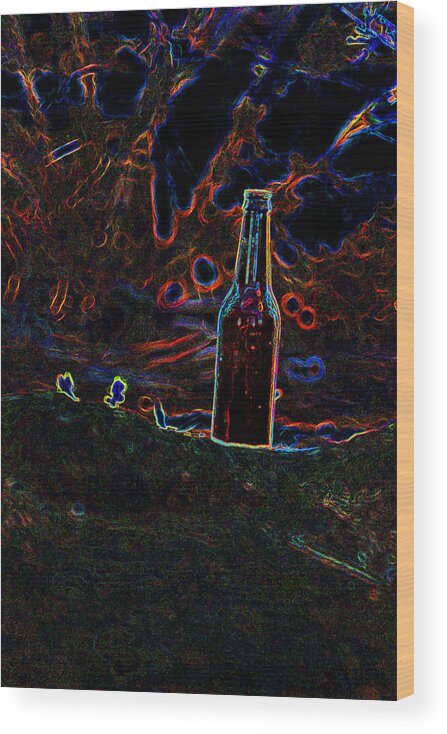 Bottle Wood Print featuring the photograph The Bottle by Charles Benavidez