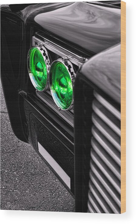The Wood Print featuring the photograph The Green Hornet - Black Beauty Close Up by Gordon Dean II