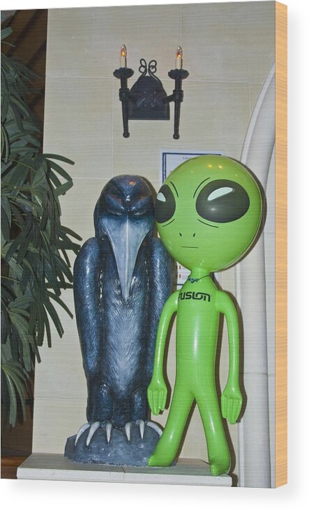 Alien Wood Print featuring the photograph The Maltese Alien by Richard Henne