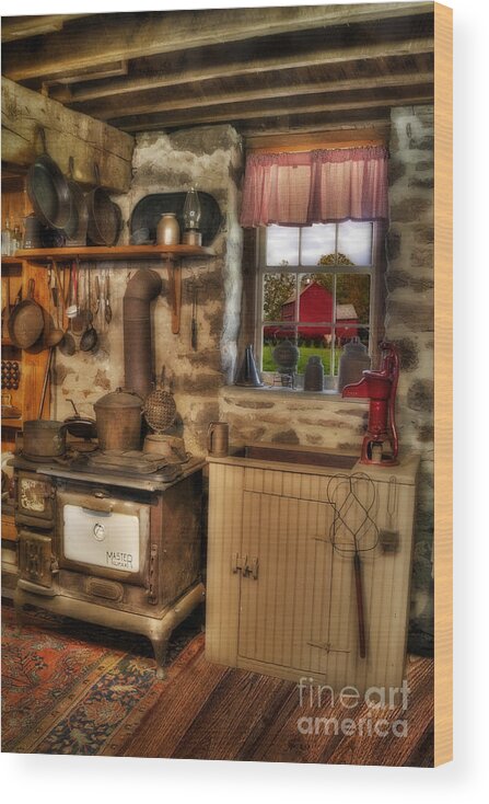 Old Fashioned Wood Print featuring the photograph Times Gone By by Susan Candelario