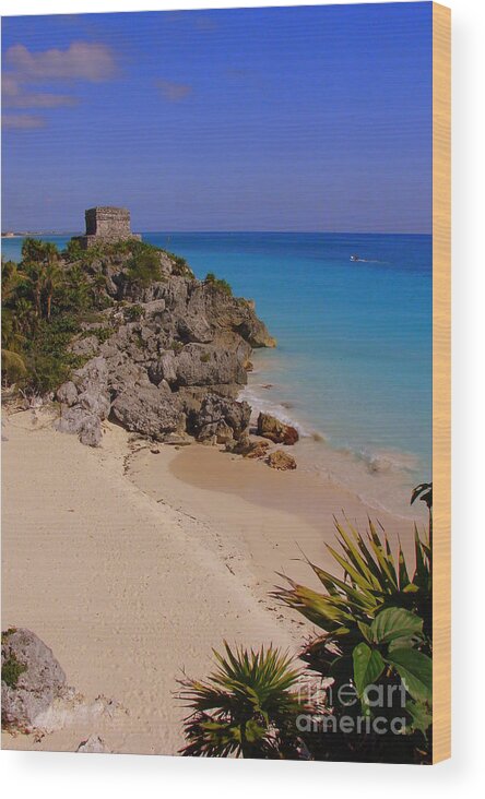 Tulum Wood Print featuring the photograph Tulum by Priscilla Richardson