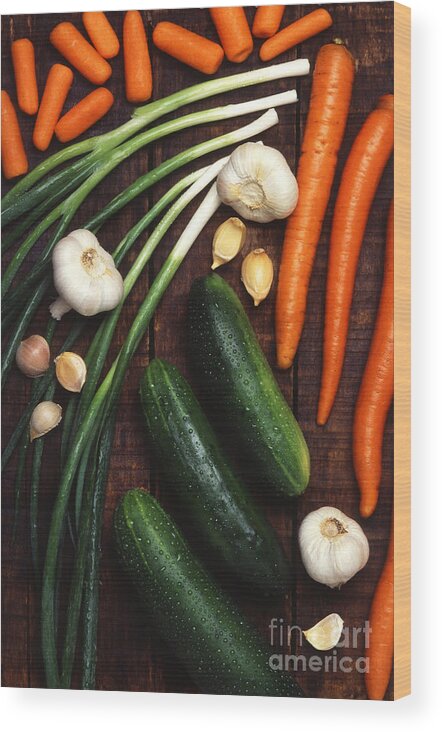 Vegetables Wood Print featuring the photograph Vegetables by Science Source