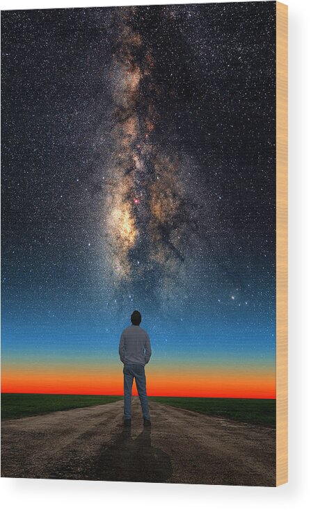 Astronomy Wood Print featuring the photograph Where Do I Fit In by Larry Landolfi