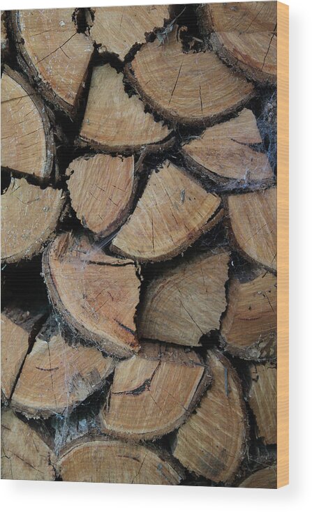 Wood Wood Print featuring the photograph Wood Pile by Carole Hinding
