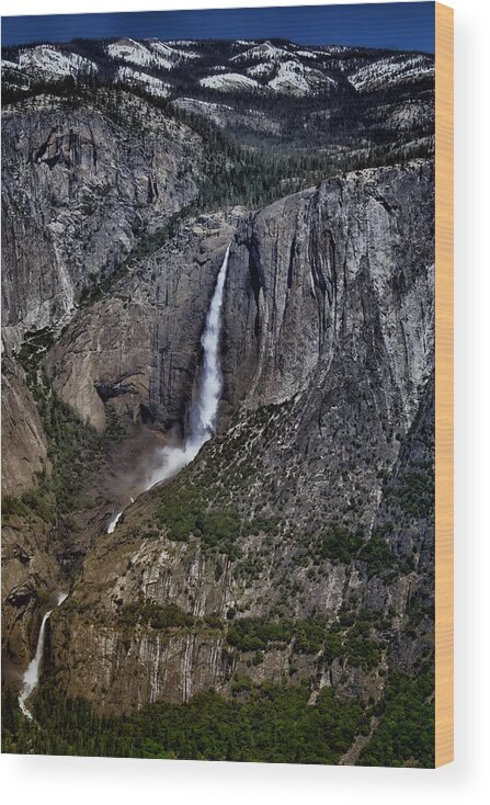 Landscape Wood Print featuring the photograph Yosemite Falls by Ellen Heaverlo
