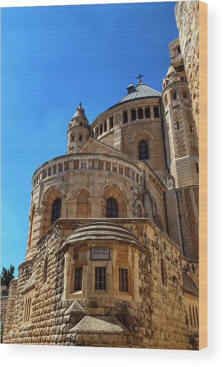 Zion Wood Print featuring the photograph Abbey of the Dormition, Jerusalem, Israel #1 by Elenarts - Elena Duvernay photo