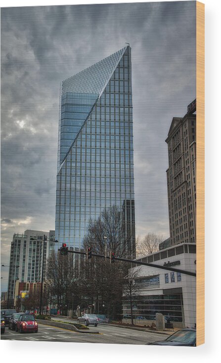 Building Wood Print featuring the photograph Atlanta Highrise #1 by Brett Engle