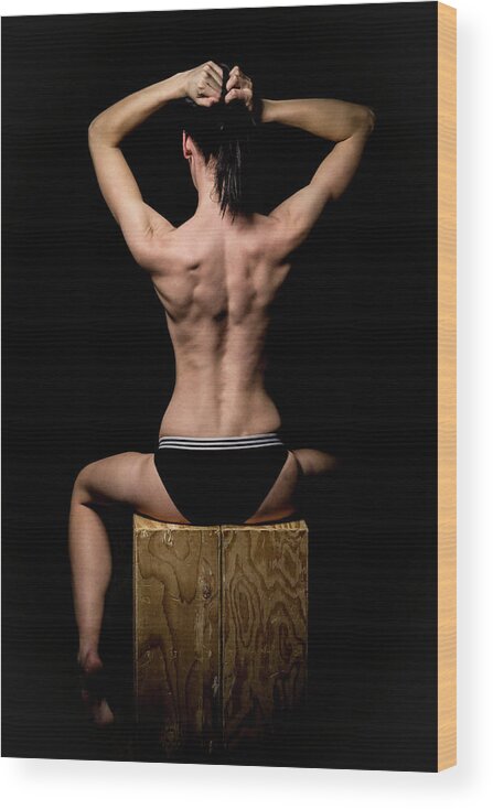 Back Wood Print featuring the photograph Bodyscape by La Bella Vita Boudoir
