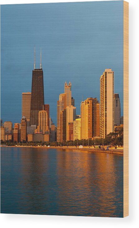 Chicago Wood Print featuring the photograph Chicago Skyline #1 by Sebastian Musial