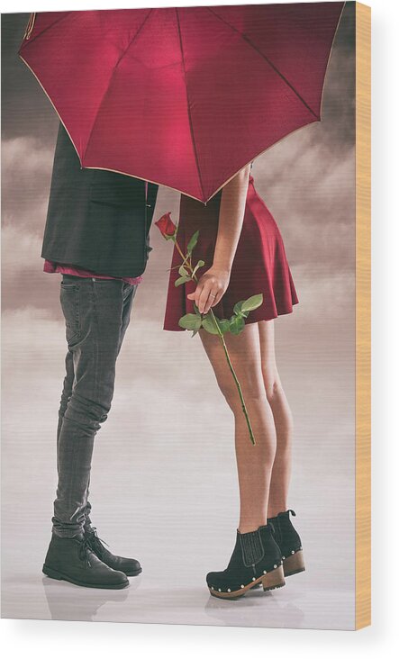 Cloudy Wood Print featuring the photograph Couple of Sweethearts #1 by Carlos Caetano