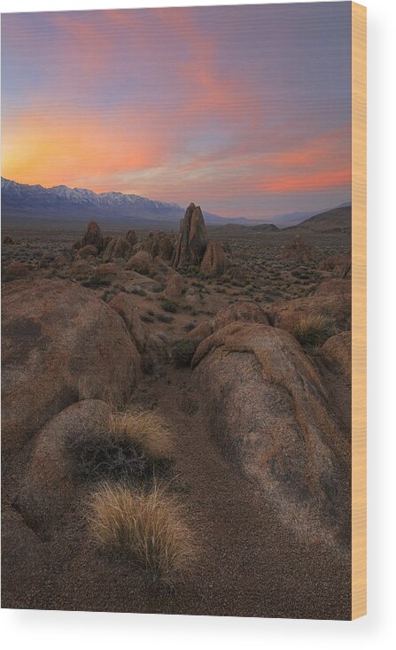 alabama Hills Wood Print featuring the photograph Desert Dreaming by Mike Lang