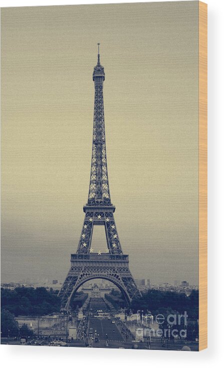 Paris Wood Print featuring the photograph Eiffel #1 by RicharD Murphy