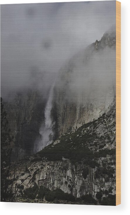Falls Wood Print featuring the photograph Falls in Yosemite #1 by Phyllis Spoor