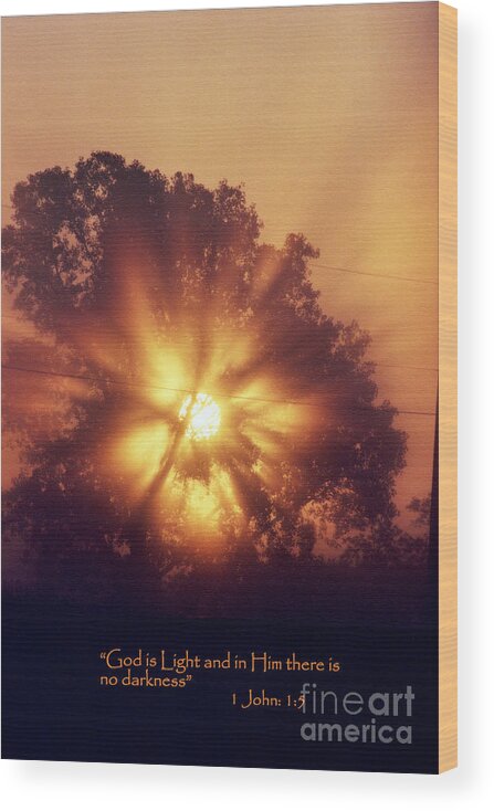 God Wood Print featuring the photograph God is Light #1 by Rick Rauzi