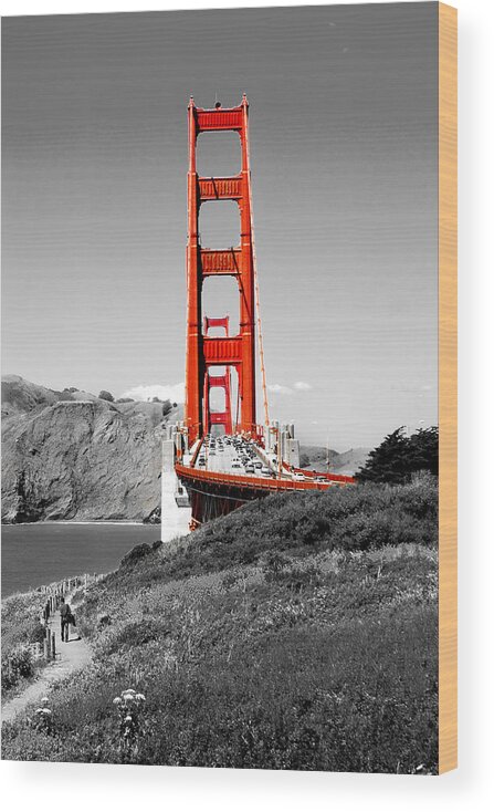 City Wood Print featuring the photograph Golden Gate by Greg Fortier