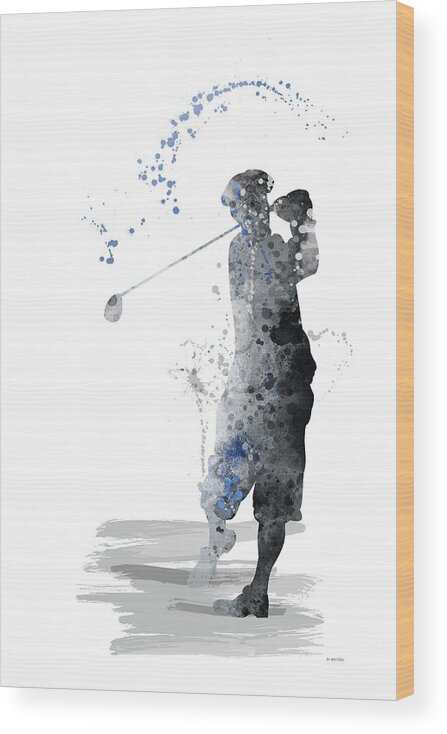 Sport Wood Print featuring the digital art Golfer #1 by Marlene Watson