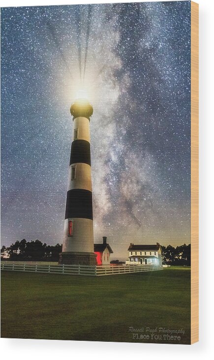Astro-photography Wood Print featuring the photograph Guiding Light #1 by Russell Pugh