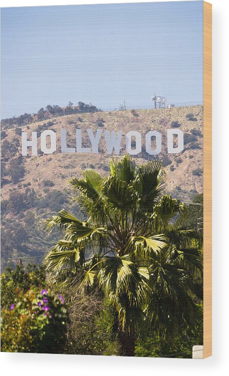 America Wood Print featuring the photograph Hollywood Sign Photo #1 by Paul Velgos