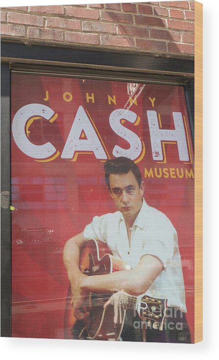 Albums Wood Print featuring the photograph Johnny Cash museum Entrance by Patricia Hofmeester