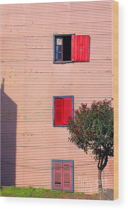 Wall Wood Print featuring the photograph La Boca 01 #1 by Bernardo Galmarini