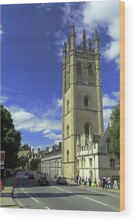 Magdalen Tower Wood Print featuring the photograph Magdalen Tower #1 by Tony Murtagh