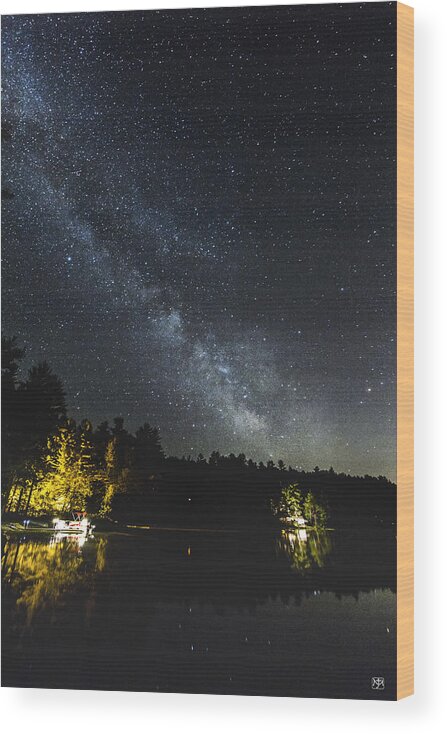 Milky Way Wood Print featuring the photograph Milky Way Rising #1 by John Meader