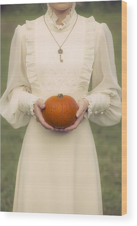 Woman Wood Print featuring the photograph Pumpkin #1 by Joana Kruse