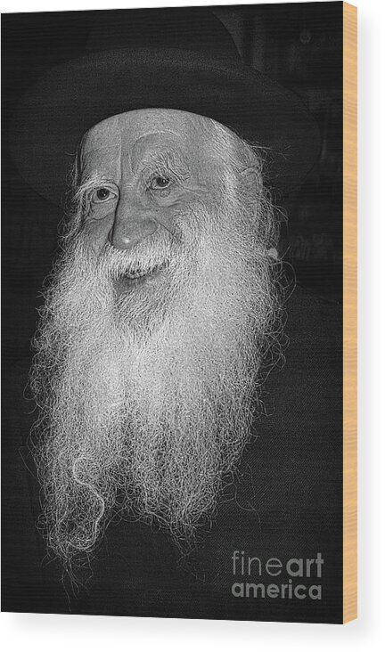 Segal Wood Print featuring the photograph Rabbi Yehuda Zev Segal - Doc Braham - All Rights Reserved by Doc Braham