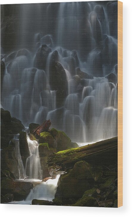 Oregon Wood Print featuring the photograph Ramona Falls Oregon #1 by Ulrich Burkhalter