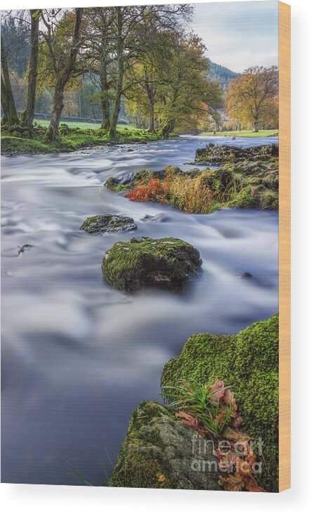 River Wood Print featuring the photograph River Llugwy #1 by Ian Mitchell