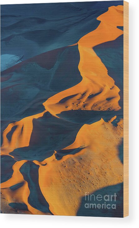 Africa Wood Print featuring the photograph Sossusvlei Sand #1 by Inge Johnsson