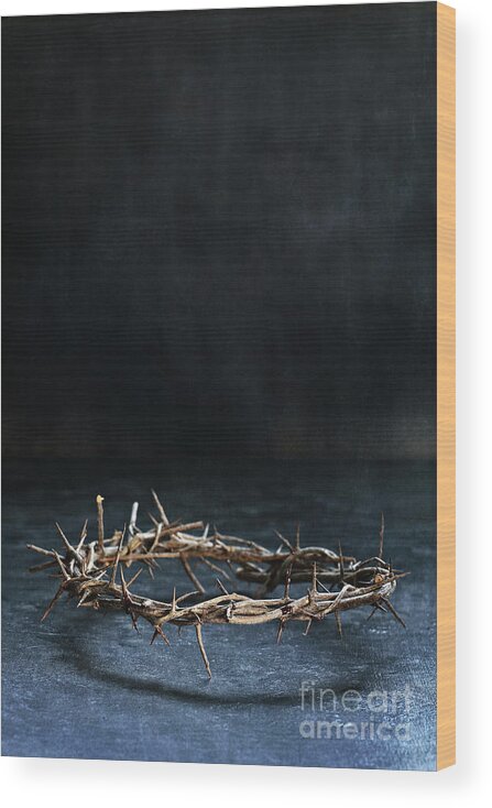 Crown Wood Print featuring the photograph The Crown of Jesus Christ #1 by Stephanie Frey